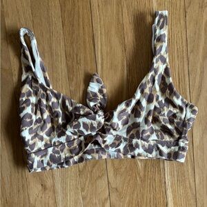 Aerie Scoop Tie Front Bikini Top